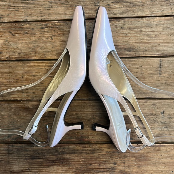 Stuart Weitzman Pink sling back kitten heels sz6.5N - Picture 4 of 12